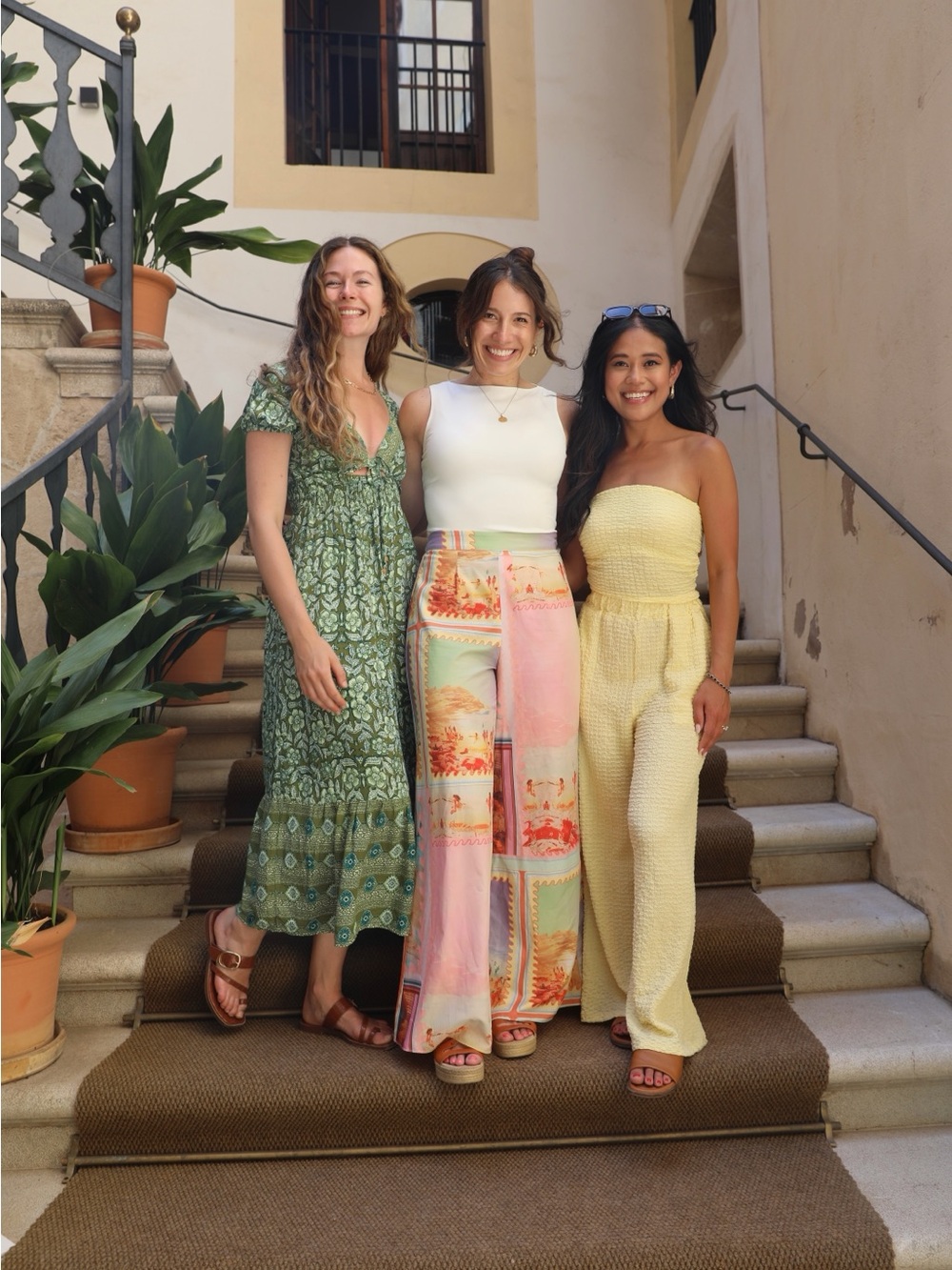 12th Tribe Wide Leg Pants in Pastel Multi-Color Scenic Print